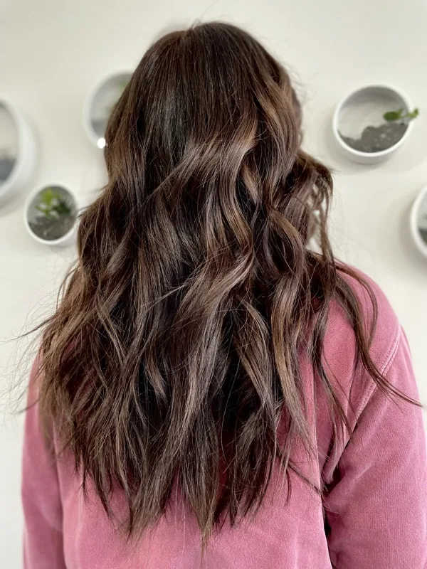 Brunette balayage with dimension